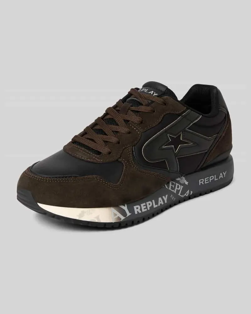 Replay Sneaker mit Label-Details Modell 'FIBER M VANISH Dunkelbraun