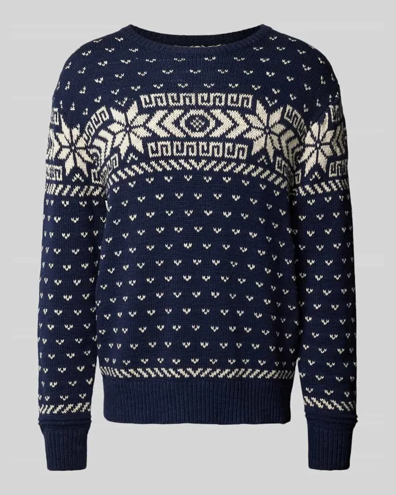 Ralph Lauren Strickpullover aus Baumwoll-Kaschmir-Mix Marine