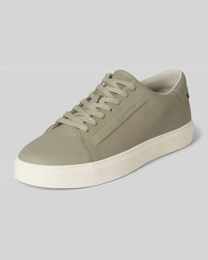 Calvin Klein Sneaker aus Leder Oliv