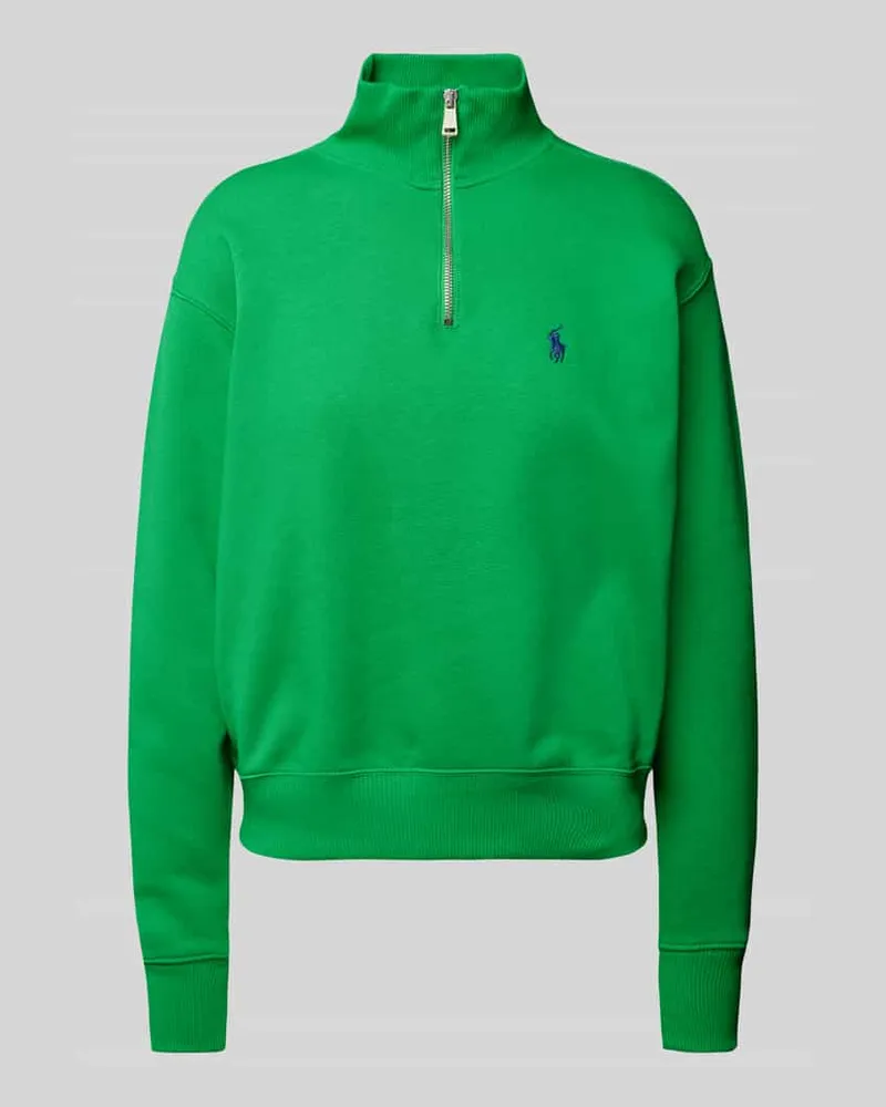 Ralph Lauren Strickpullover mit gerippten Abschlüssen Gruen