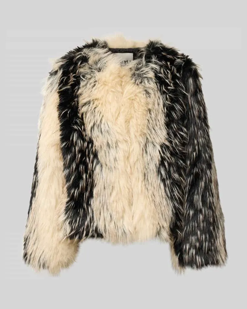 ICHI Jacke aus Kunstfell Modell 'FLAXA Offwhite