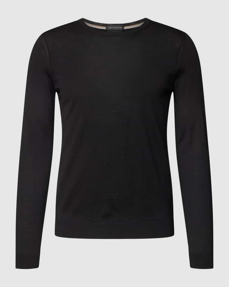 HUGO BOSS Longsleeve in melierter Optik Modell 'Leno Black