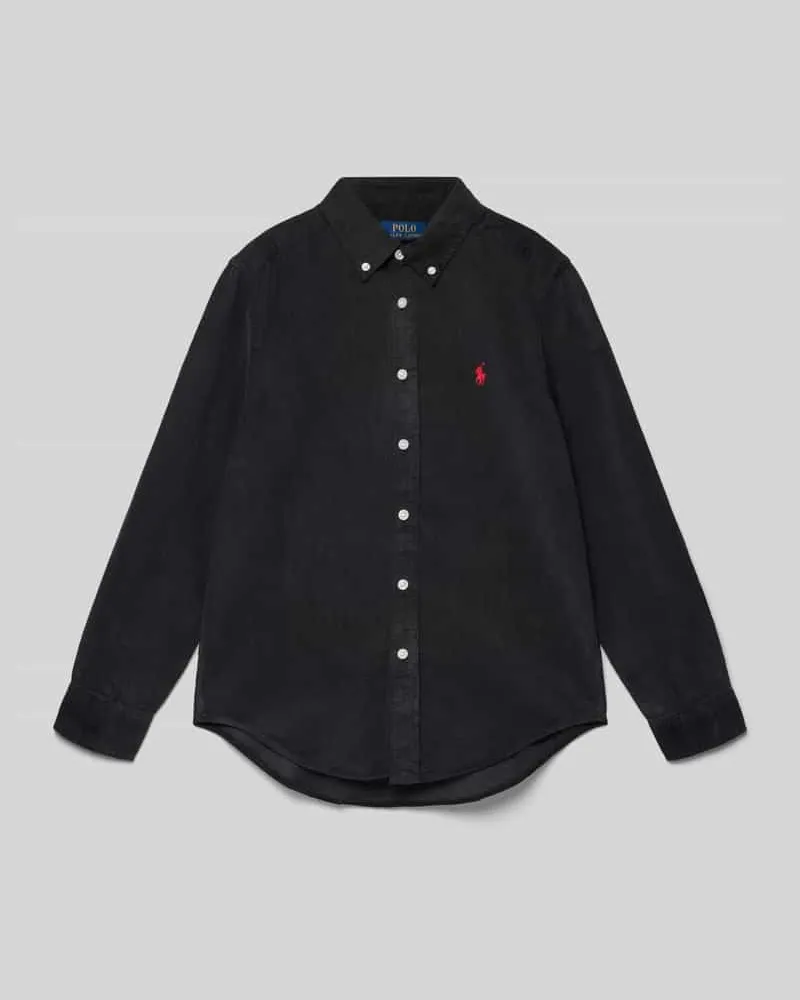 Ralph Lauren Regular Fit Freizeithemd mit Logo-Stitching Black