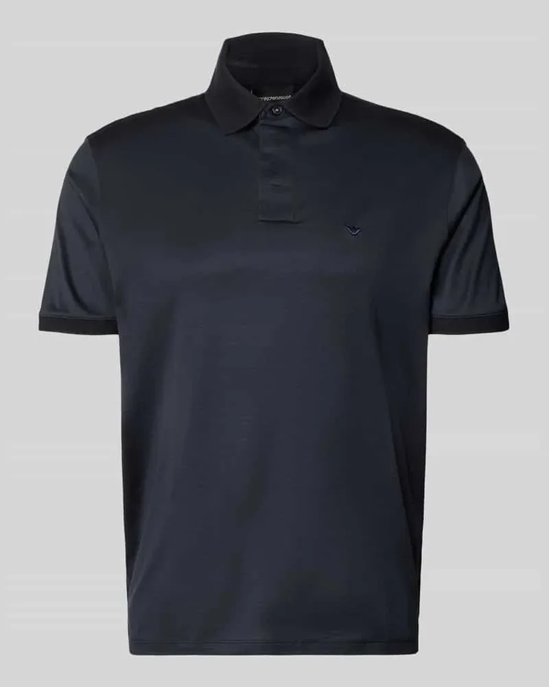 Emporio Armani Poloshirt mit kurzer Knopfleiste Marine