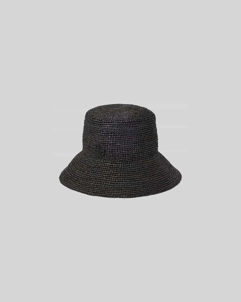 Anine Bing Bucket Hat in Flecht-Optik Black