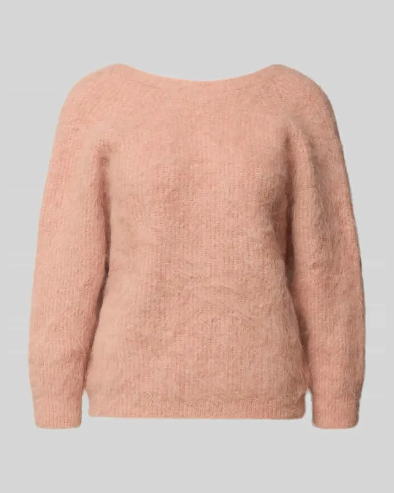 ba&sh Strickpullover in Wickel-Optik Hellrosa