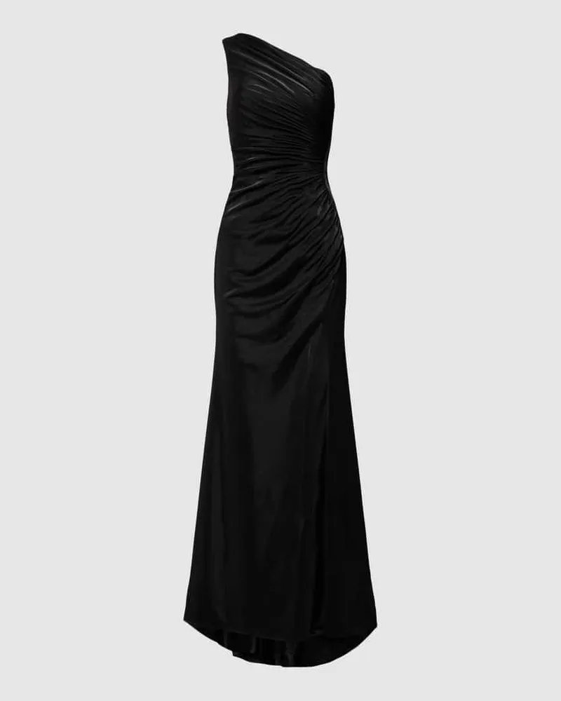 LUXUAR Abendkleid mit One-Shoulder-Träger Black