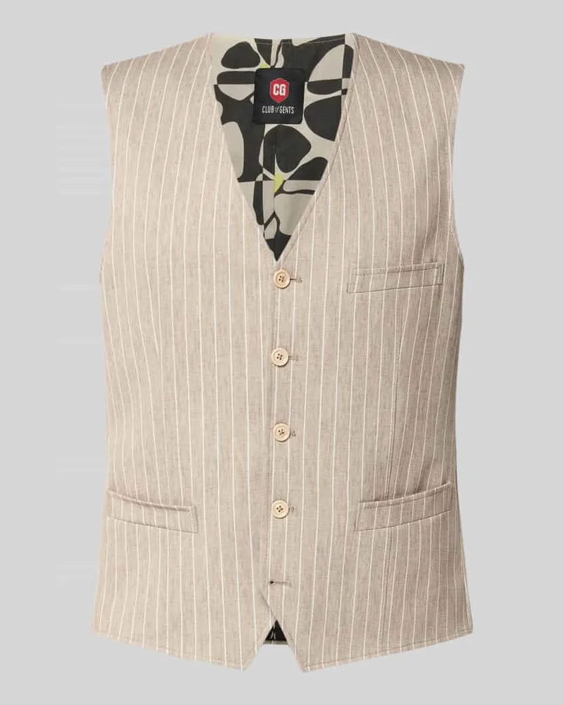 CG Weste mit Brustleistentasche Modell 'Mosley Beige