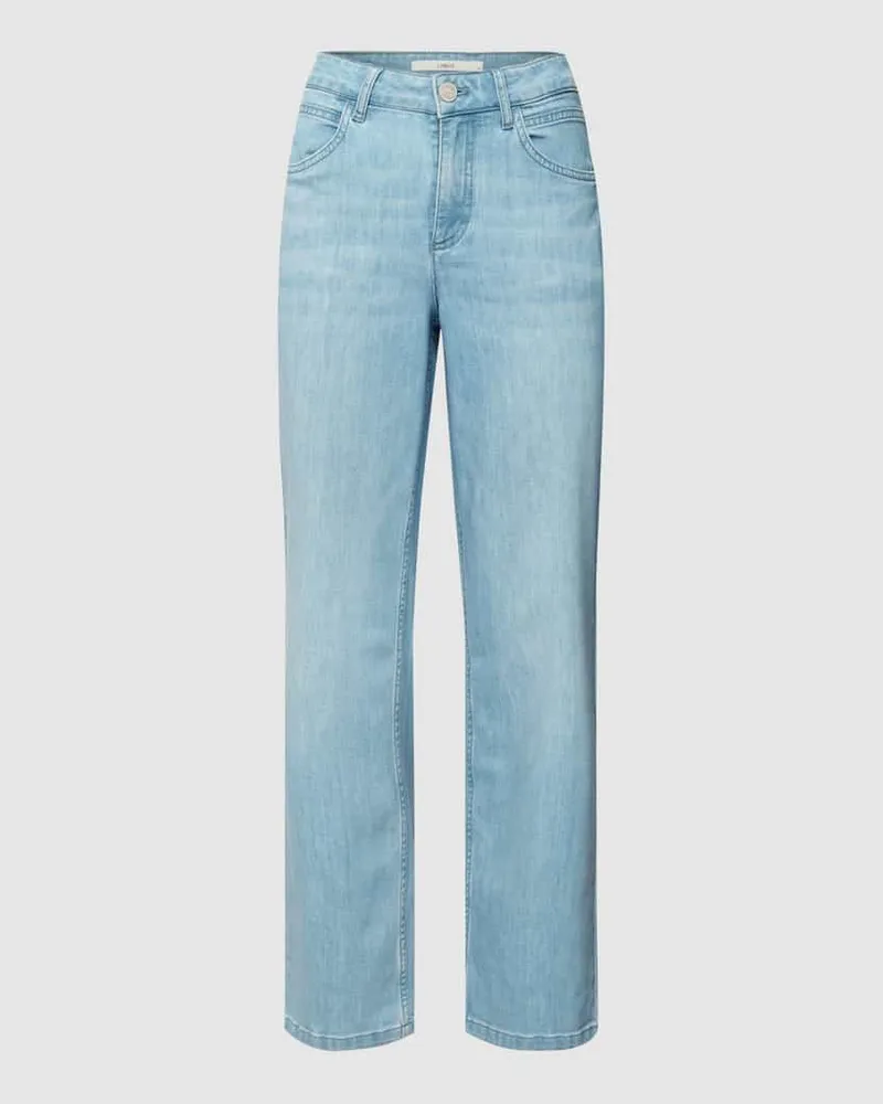 Lanius Straight Fit Jeans mit Label-Patch Jeansblau