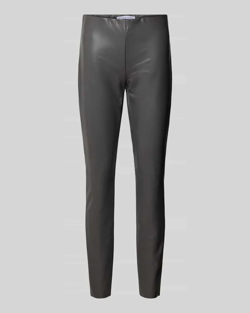 RAFFAELLO ROSSI  Skinny Fit Hose in Leder-Optik Modell 'RESA Anthrazit