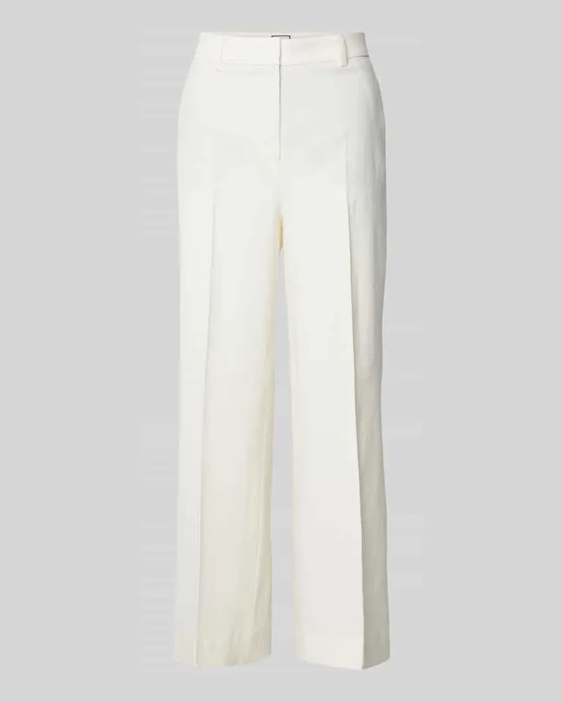 SEDUCTIVE  Hose aus Leinen-Mix mit Bügelfalten Modell 'DOMINICA Offwhite