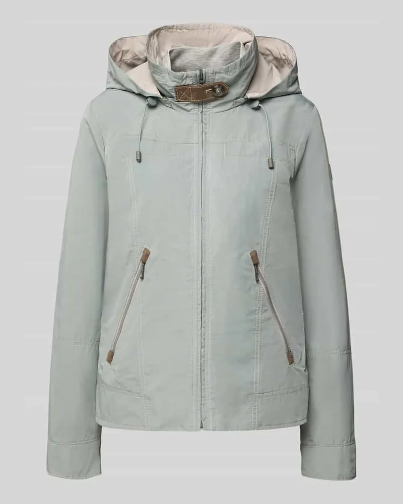 Gil Bret Jacke mit Kapuze und Reißverschlusstaschen Hellgruen