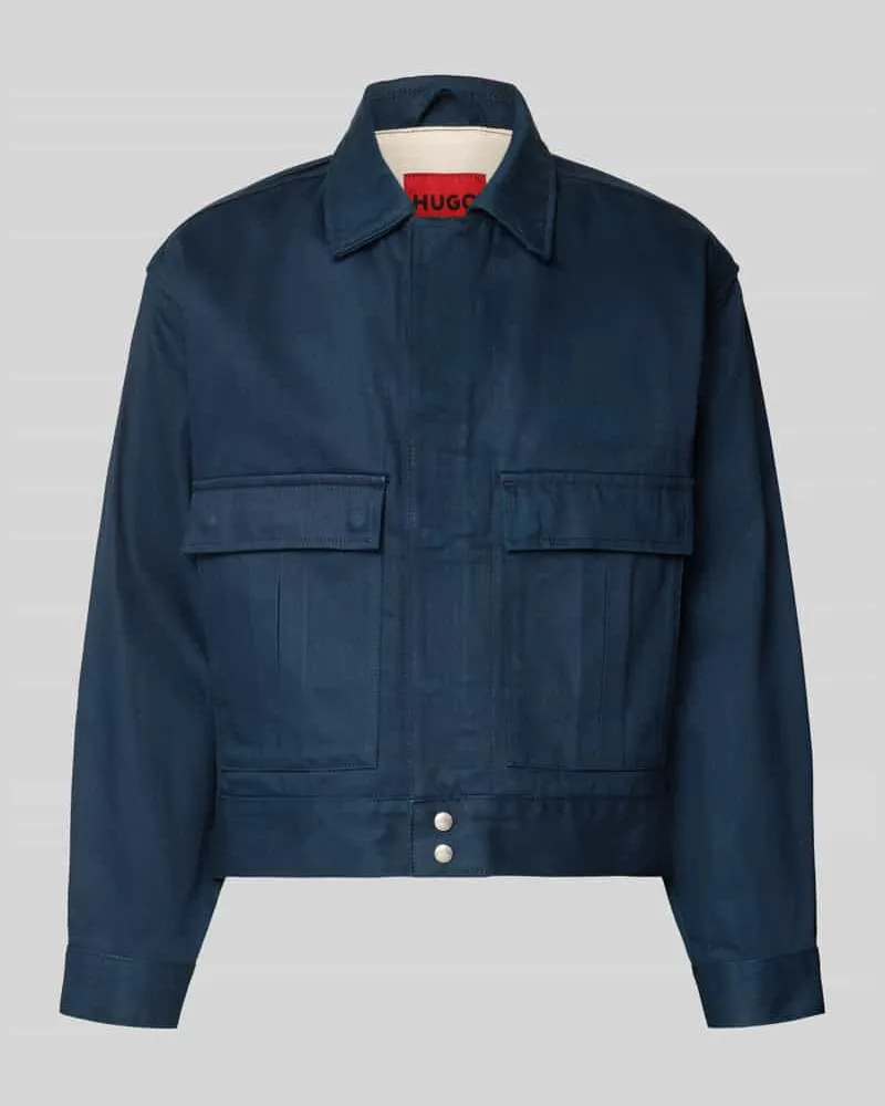 HUGO BOSS Relaxed Fit Jeansjacke aus reiner Baumwolle Modell ' 083/1 Jeansblau