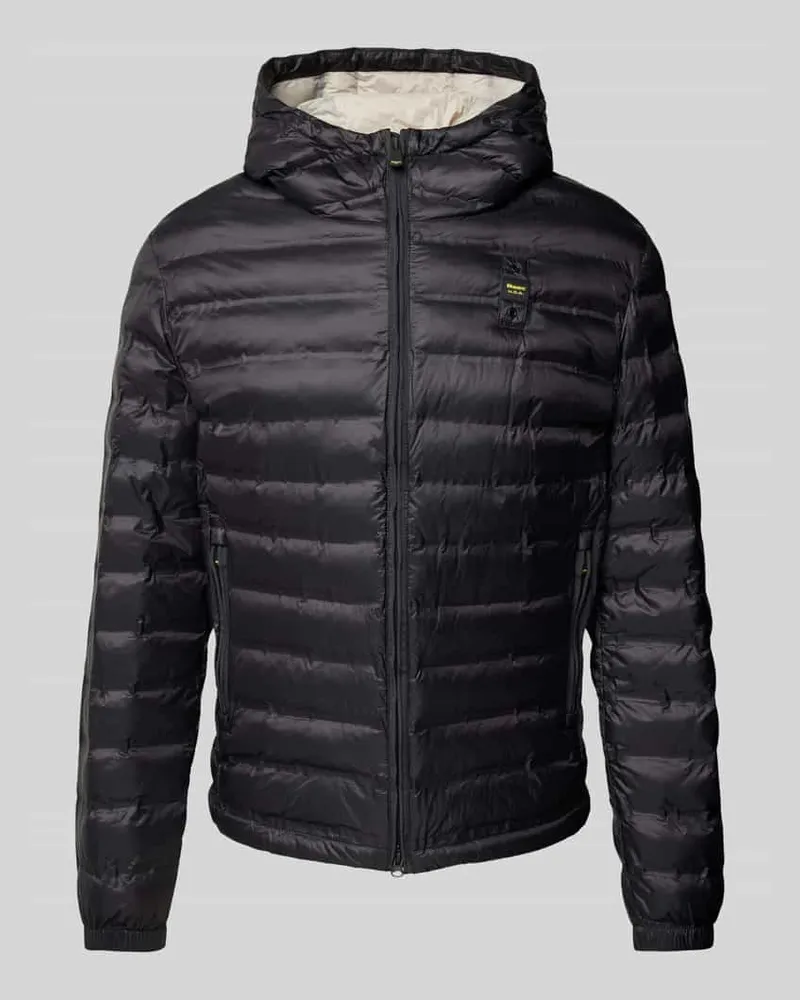 Blauer Steppjacke mit Kapuze Modell 'CHARLES Black
