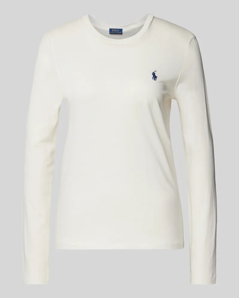 Ralph Lauren Longsleeve mit Label-Stitching Weiss