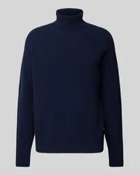 HUGO BOSS Strickpullover mit Rollkragen Modell 'Evento Marine