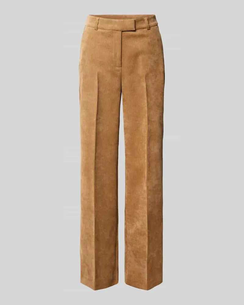 COMMA Wide Fit Cordhose mit Bügelfalten Modell 'Septemeber Camel