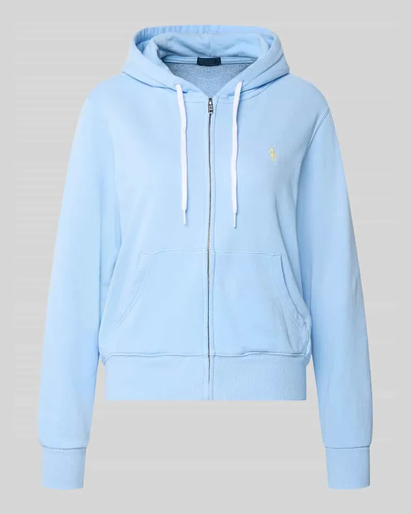 Ralph Lauren Regular Fit Sweatjacke aus Baumwoll-Mix Hellblau