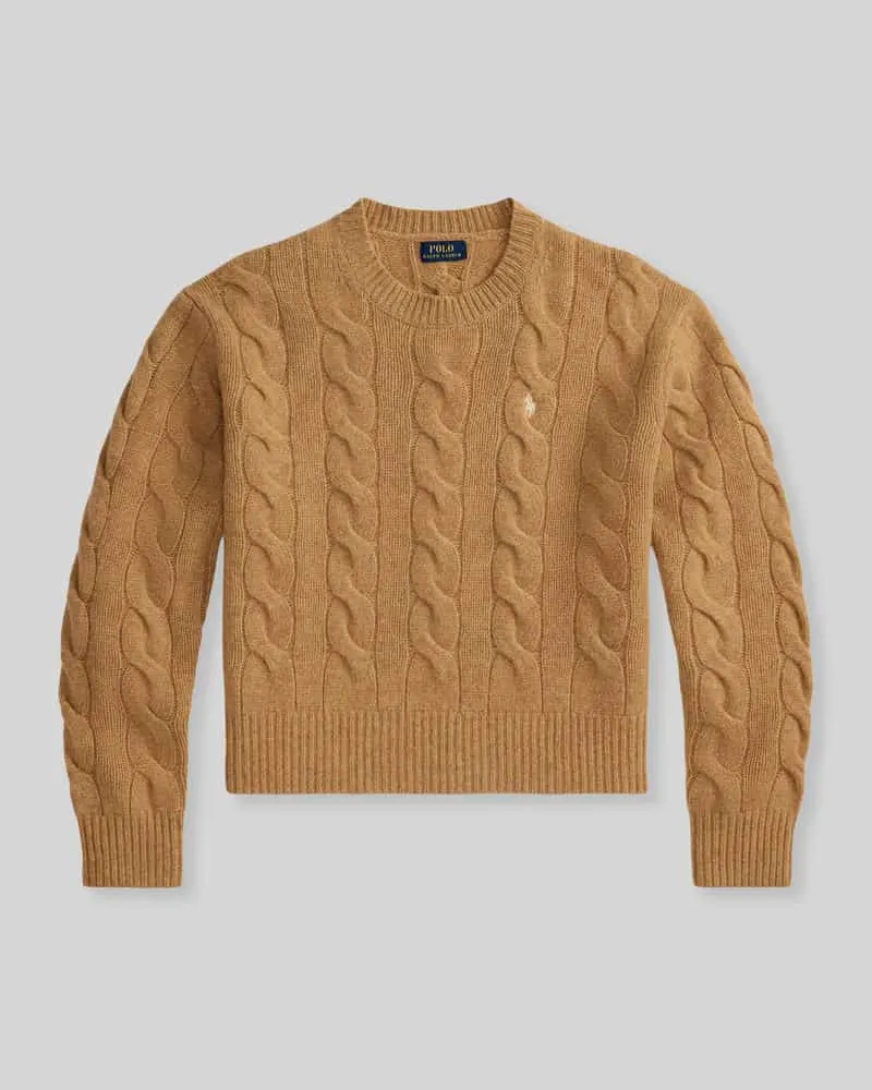 Ralph Lauren Regular Fit Strickpullover aus Woll-Kaschmir-Mix Camel