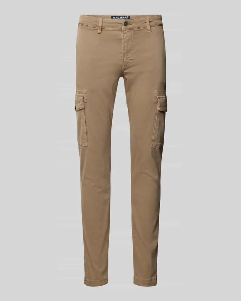 MAC Jeans Tapered Fit Cargohose mit Gürtelschlaufen Modell 'Driver Beige