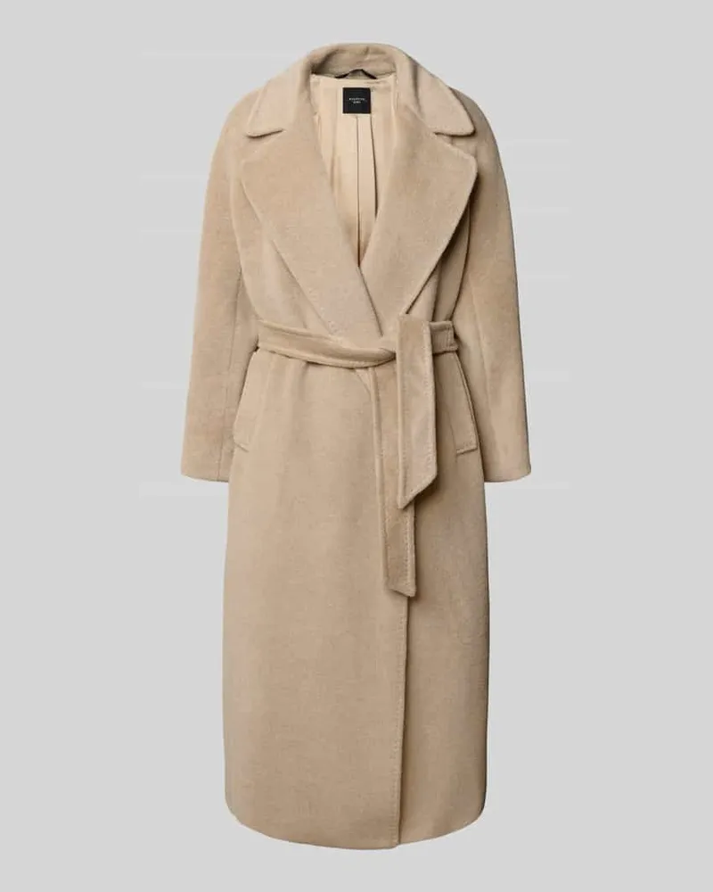 Max Mara Regular Fit Wollmantel mit Alpaka und Mohair Modell 'TEMPERA Sand