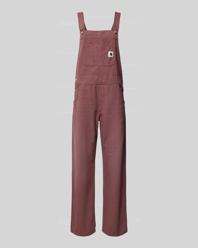 Carhartt WIP Straight Leg Latzhose mit Label-Patch Modell 'Bib Rosa