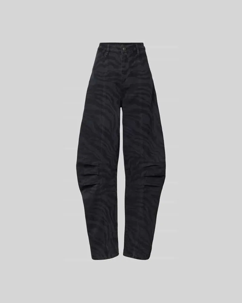 ROTATE Birger Christensen Loose Fit Jeans aus Baumwolle Black