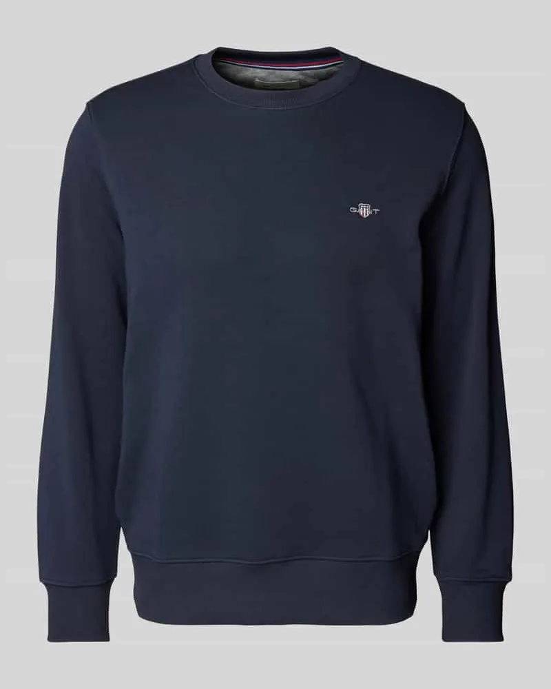 Gant Regular Fit Sweatshirt mit Label-Stitching Modell 'SHIELD Marine
