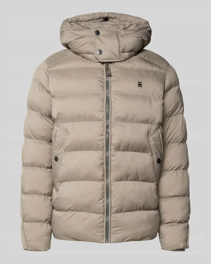 G-STAR RAW Steppjacke mit Reißverschluss Hellgrau