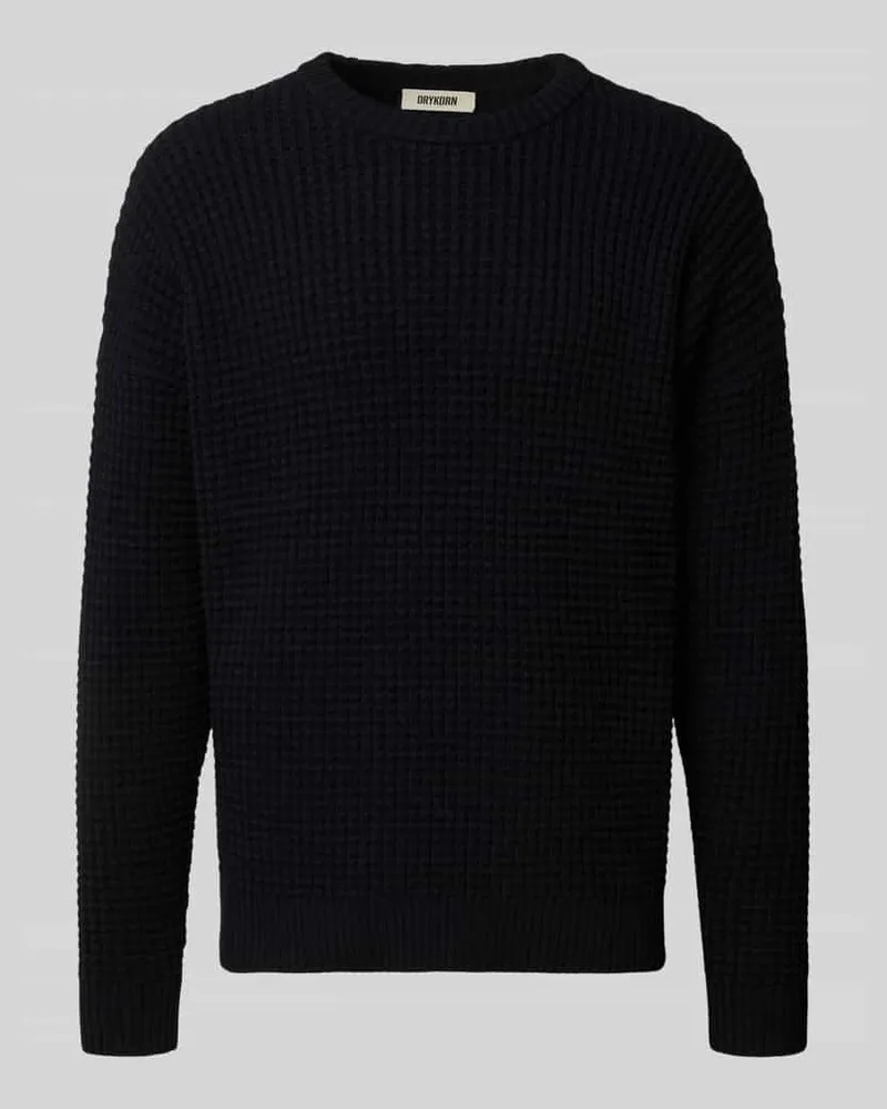 Drykorn Strickpullover mit Strukturmuster Modell 'Neelio Black
