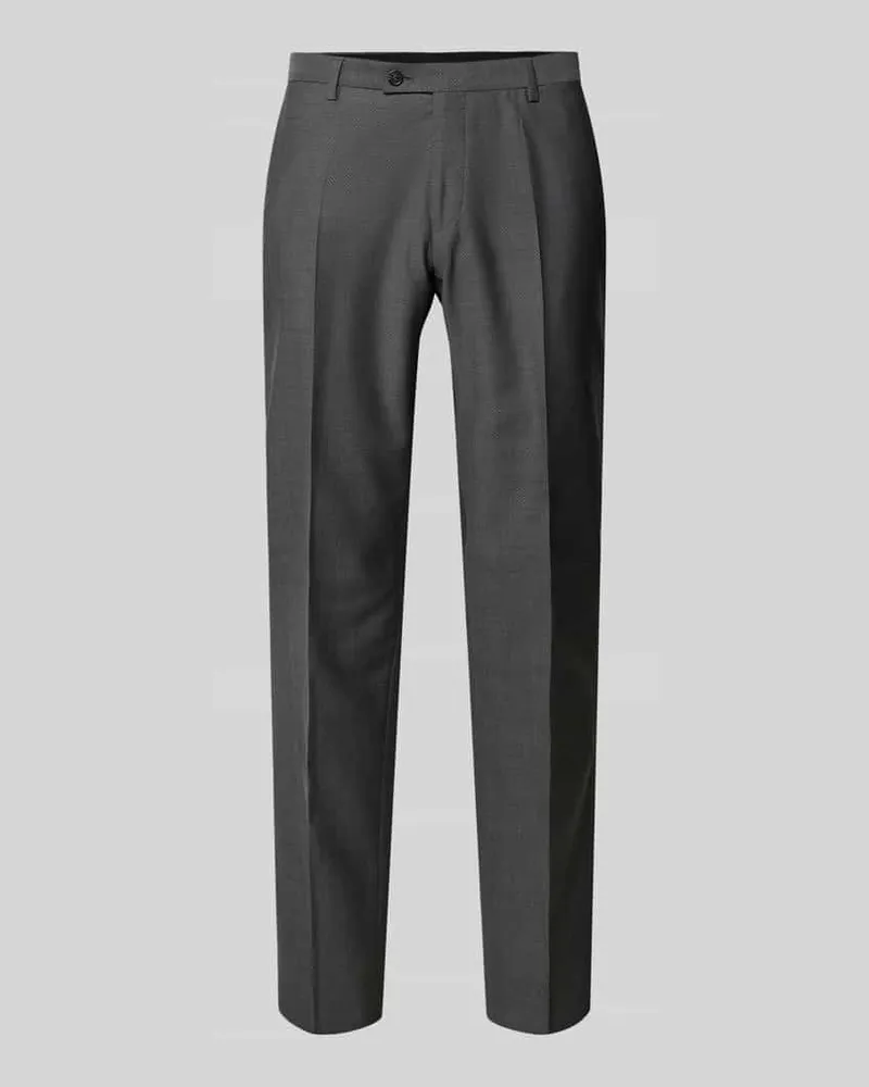 CG Slim Fit Anzughose mit Bügelfalten Modell 'Cedric Hellgrau