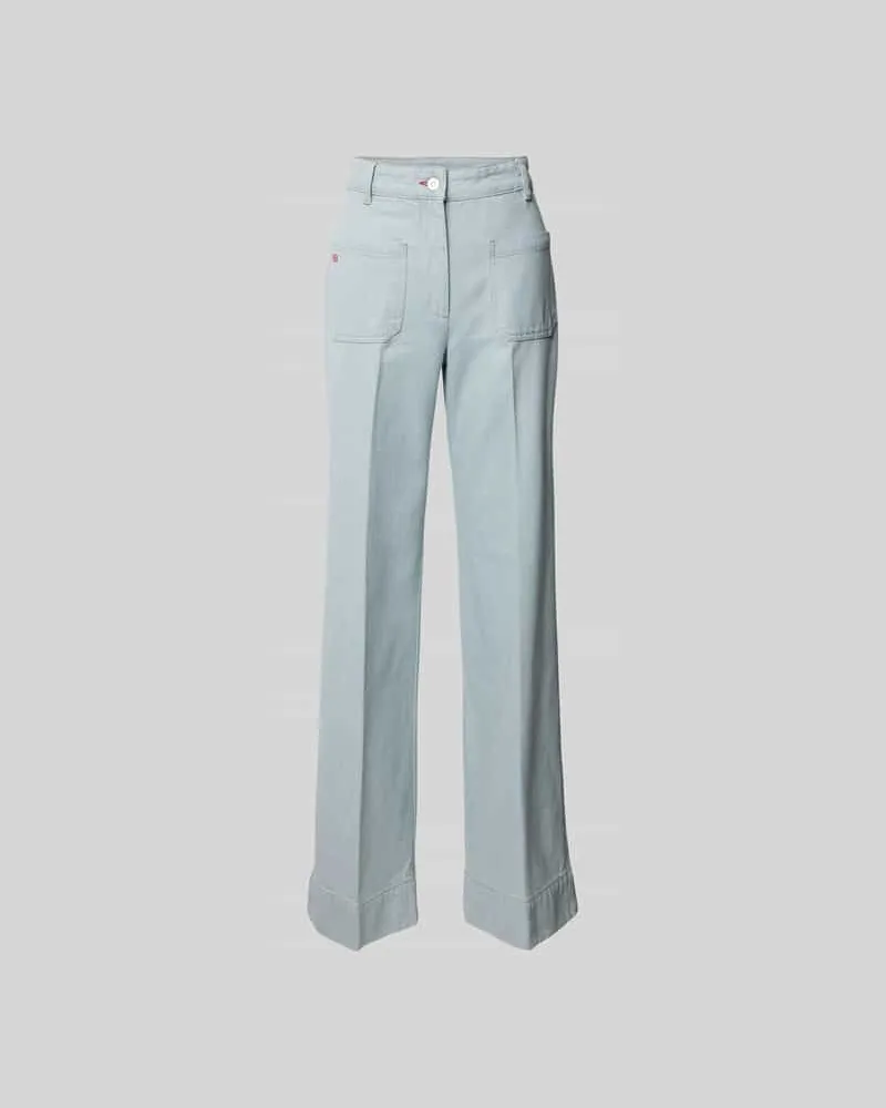 Victoria Beckham Jeans mit Eingrifftaschen Hellblau