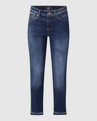 MAC Jeans Slim Fit Jeans mit Reißverschlusstasche Blau