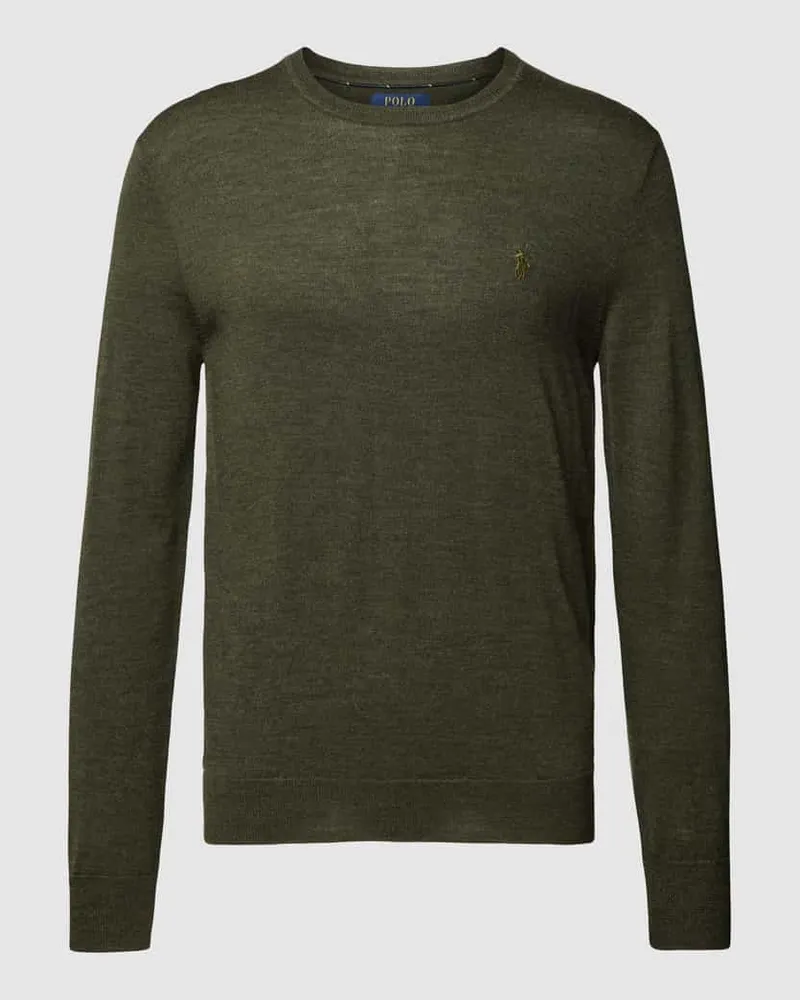 Ralph Lauren Strickpullover mit Label-Stitching Oliv