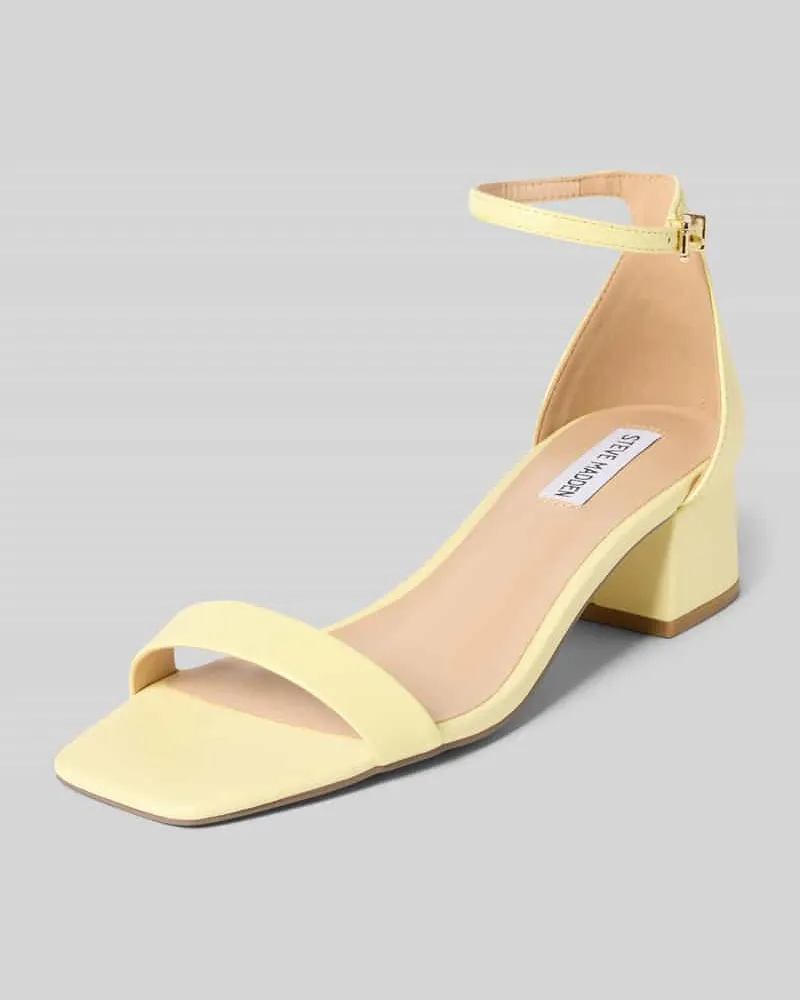 Steve Madden Sandalette aus Leder mit Blockabsatz Modell 'Gena Gelb