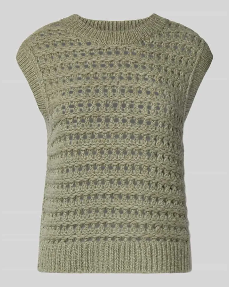 Marc O'Polo Regular Fit Pullunder aus Schurwoll-Mix Khaki