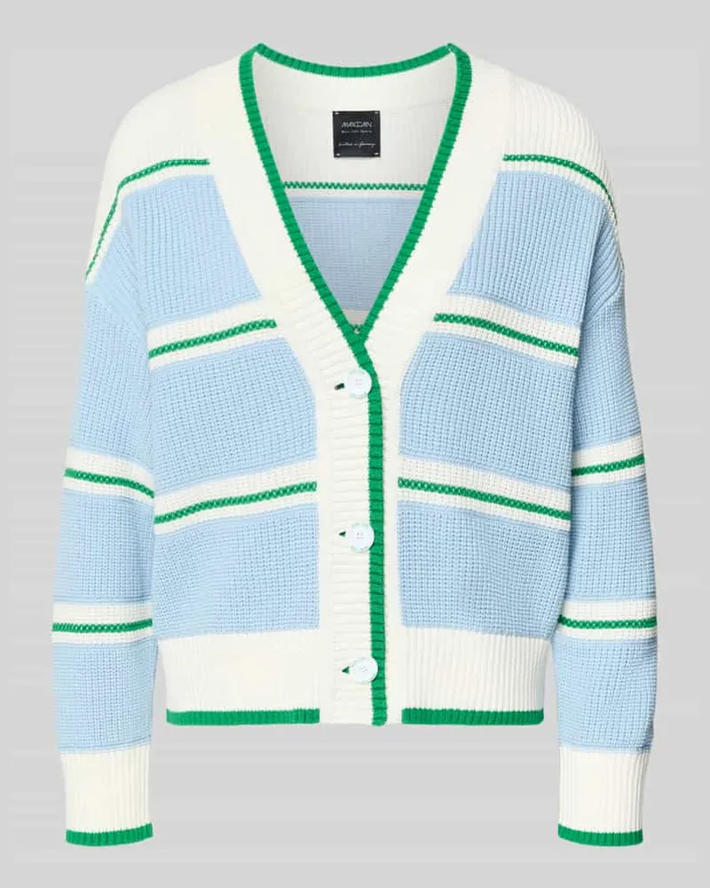 Marc Cain Regular Fit Cardigan in Strick-Optik Hellblau