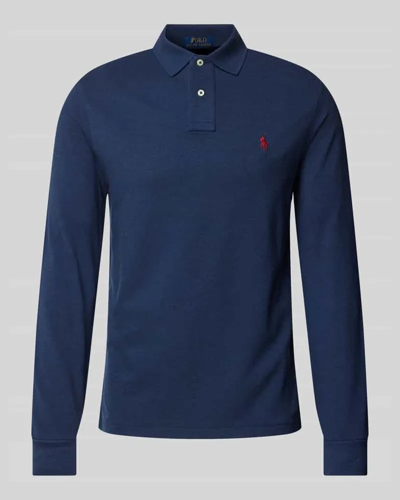 Ralph Lauren Custom Slim Fit Poloshirt mit Label-Stitching Marine