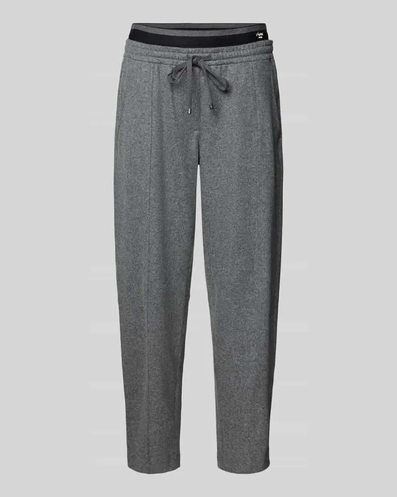 Cambio Regular Fit Sweatpants mit Lanawoll-Anteil Modell 'Eden Mittelgrau