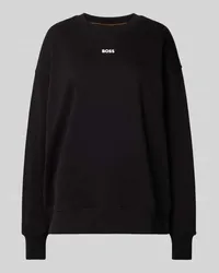 HUGO BOSS Oversized Sweatshirt mit Label_Print Modell 'Eteia Black