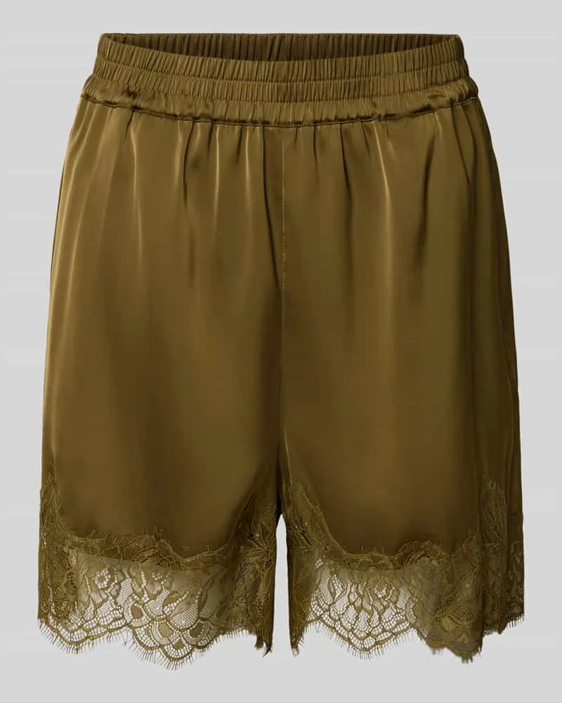 Gestuz Shorts mit Spitze und elastischem Bund Modell 'lalou Oliv
