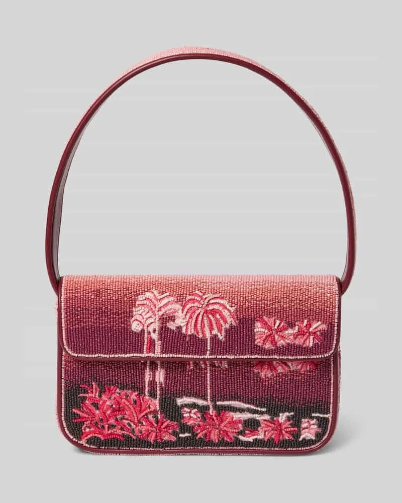 STAUD Handtasche mit Pailletten Modell 'TOMMY Hellrot