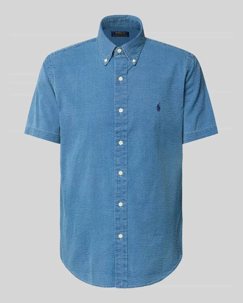 Ralph Lauren Freizeithemd mit Knopfleiste Dunkelblau