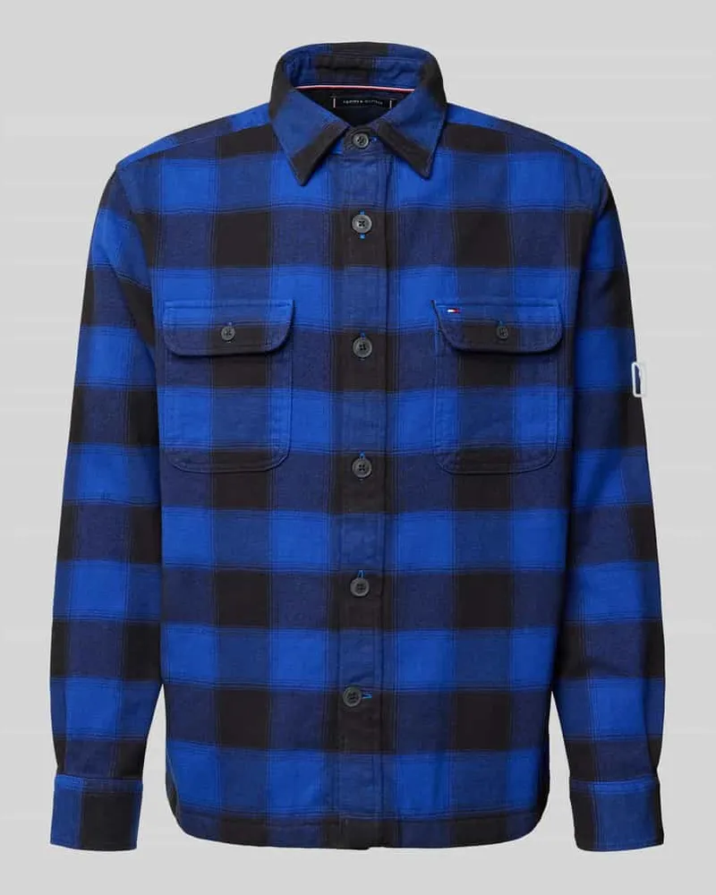 Tommy Hilfiger Regular Fit Freizeithemd aus reiner Baumwolle Royal