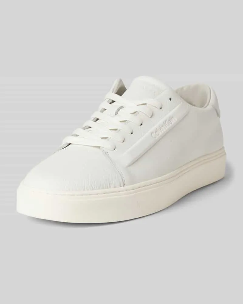 Calvin Klein Sneaker aus Leder Weiss