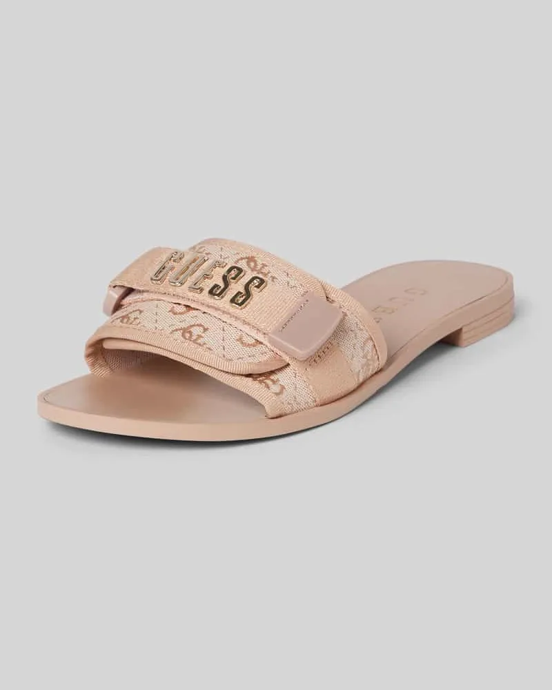 Guess Slides mit Label-Applikation Modell 'ELYZE Hellrosa