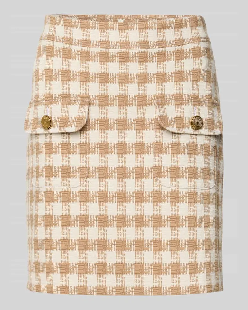 SEDUCTIVE  Minirock mit aufgesetzten Pattentaschen Modell 'PARIS Camel