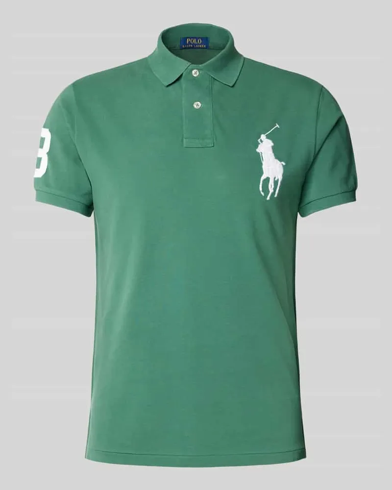 Ralph Lauren Regular Fit Poloshirt mit Label-Stitching Gruen