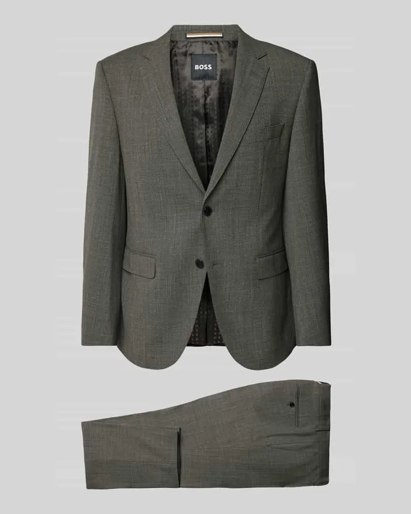 HUGO BOSS Anzug mit feinem Strukturmuster Modell 'Jeckson Mittelbraun