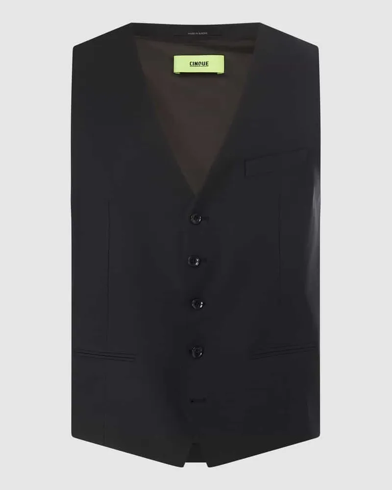 cinque Anzugweste mit V-Ausschnitt Modell 'Castello Black